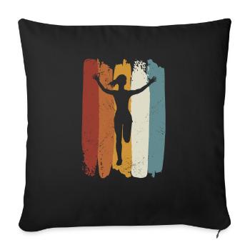 Retro Jump Shoes Fitness - Sofa pillowcase 17,3'' x 17,3'' (45 x 45 cm) - black - Front