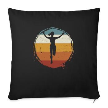 Retro Jump Shoes Fitness - Sofa pillowcase 17,3'' x 17,3'' (45 x 45 cm) - black - Front