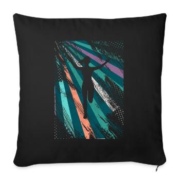 Retro Jump Shoes Fitness - Sofa pillowcase 17,3'' x 17,3'' (45 x 45 cm) - black - Front