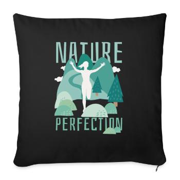 Jump Shoes Fitness Fitness Woman - Sofa pillowcase 17,3'' x 17,3'' (45 x 45 cm) - black - Front