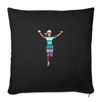 Retro Jump Shoes Fitness - Sofa pillowcase 17,3'' x 17,3'' (45 x 45 cm) - black - Front