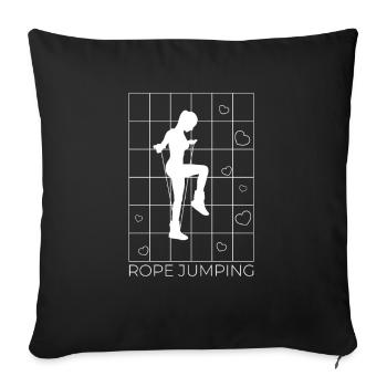 Geometrie Rope Jumping - Sofakissenbezug 45 x 45 cm - Schwarz - Vorne
