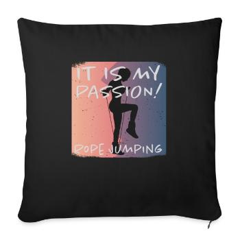 Grunge Rope Jumping - Sofakissenbezug 45 x 45 cm - Schwarz - Vorne