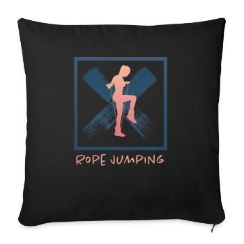 Grunge Rope Jumping - Sofa pillowcase 17,3'' x 17,3'' (45 x 45 cm) - black - Front