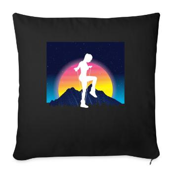 Vaporwave Rope Jumping - Sofakissenbezug 45 x 45 cm - Schwarz - Vorne