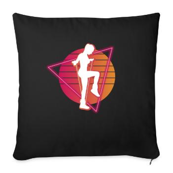 Vaporwave Rope Jumping - Sofakissenbezug 45 x 45 cm - Schwarz - Vorne