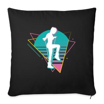 Vaporwave Rope Jumping - Sofakissenbezug 45 x 45 cm - Schwarz - Vorne