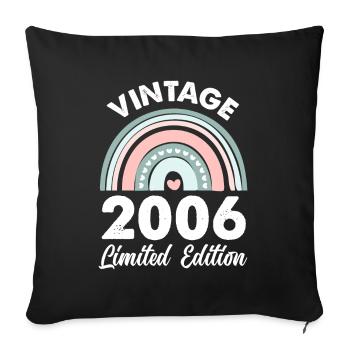 16th Birthday Girl - Sofa pillowcase 17,3'' x 17,3'' (45 x 45 cm) - black - Front