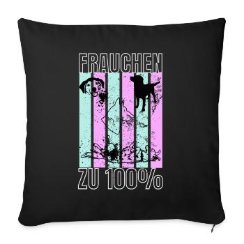 Hunde ein Hund ist ein treuer Freund - Sofakissenbezug 45 x 45 cm - Schwarz - Vorne
