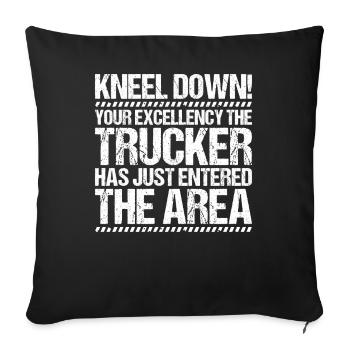 Truck driver Truck driver Professional driver Trucker - Sofa pillowcase 17,3'' x 17,3'' (45 x 45 cm) - black - Front