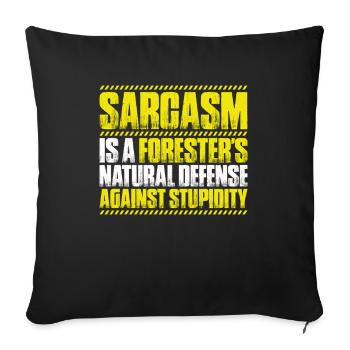 Forester Forestry Forester Forest Worker Forest - Sofa pillowcase 17,3'' x 17,3'' (45 x 45 cm) - black - Front