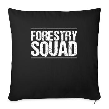 Forester Forestry Forester Forest Worker Forest - Sofa pillowcase 17,3'' x 17,3'' (45 x 45 cm) - black - Front