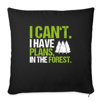 Forester Forestry Forester Forest Worker Forest - Sofa pillowcase 17,3'' x 17,3'' (45 x 45 cm) - black - Front