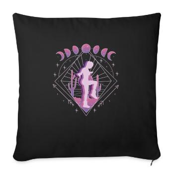 Vaporwave Space Rope Jumping - Sofa pillowcase 17,3'' x 17,3'' (45 x 45 cm) - black - Front