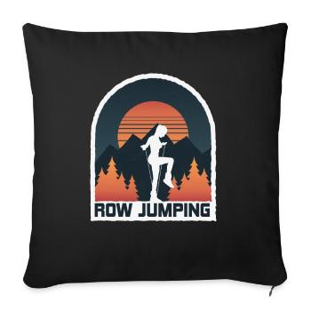 Rope Jumping Rope Jumping Woman - Sofa pillowcase 17,3'' x 17,3'' (45 x 45 cm) - black - Front