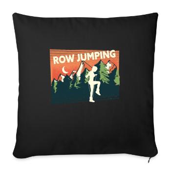 Rope Jumping Rope Jumping Woman - Sofa pillowcase 17,3'' x 17,3'' (45 x 45 cm) - black - Front