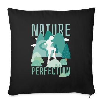 Rope Jumping Rope Jumping Woman - Sofa pillowcase 17,3'' x 17,3'' (45 x 45 cm) - black - Front