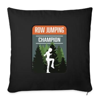 Rope Jumping Champion - Sofa pillowcase 17,3'' x 17,3'' (45 x 45 cm) - black - Front