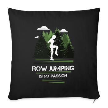 Passion pour le saut à la corde - Housse de coussin décorative 45 x 45 cm - noir - Devant