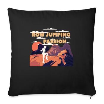 Rope Jumping Passion - Sofa pillowcase 17,3'' x 17,3'' (45 x 45 cm) - black - Front