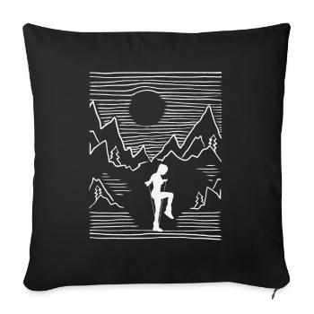 Linien Rope Jumping - Sofakissenbezug 45 x 45 cm - Schwarz - Vorne