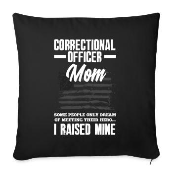 Gardiens de prison Agents pénitentiaires - Housse de coussin décorative 45 x 45 cm - noir - Devant