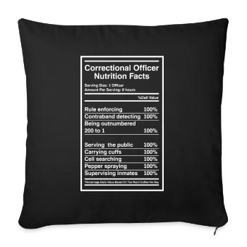 Gardiens de prison Agents pénitentiaires - Housse de coussin décorative 45 x 45 cm - noir - Devant
