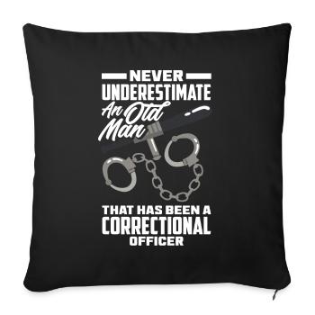 Gardiens de prison Agents pénitentiaires - Housse de coussin décorative 45 x 45 cm - noir - Devant