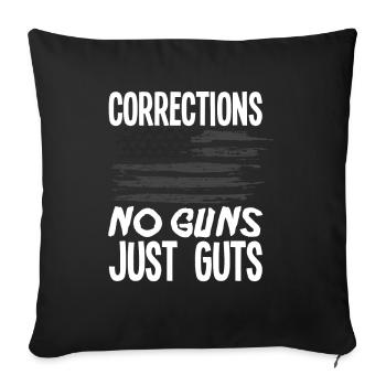 Gardiens de prison Agents pénitentiaires - Housse de coussin décorative 45 x 45 cm - noir - Devant