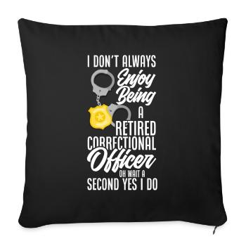 Gardiens de prison Agents pénitentiaires - Housse de coussin décorative 45 x 45 cm - noir - Devant