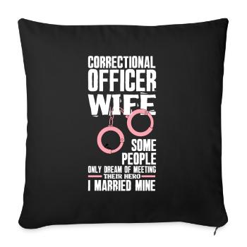 Gardiens de prison Agents pénitentiaires - Housse de coussin décorative 45 x 45 cm - noir - Devant