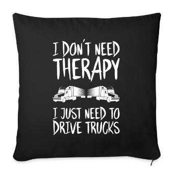 Truck driver Truck driver Professional driver Trucker - Sofa pillowcase 17,3'' x 17,3'' (45 x 45 cm) - black - Front