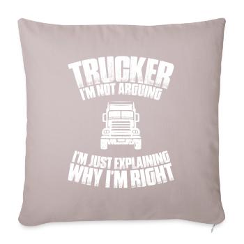 Chauffeur de camion Chauffeur de camion Chauffeur professionnel Camionneur - Housse de coussin décorative 45 x 45 cm - taupe clair - Devant