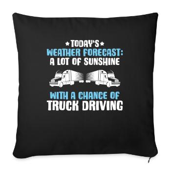 Truck driver Truck driver Professional driver Trucker - Sofa pillowcase 17,3'' x 17,3'' (45 x 45 cm) - black - Front