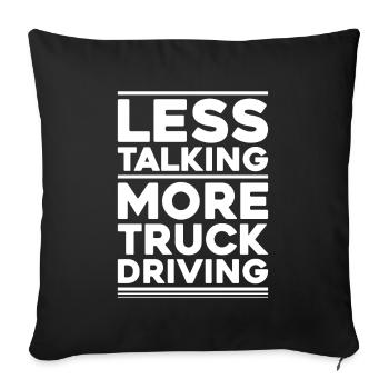Truck driver Truck driver Professional driver Trucker - Sofa pillowcase 17,3'' x 17,3'' (45 x 45 cm) - black - Front