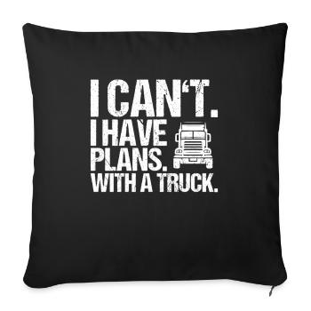 Truck driver Truck driver Professional driver Trucker - Sofa pillowcase 17,3'' x 17,3'' (45 x 45 cm) - black - Front
