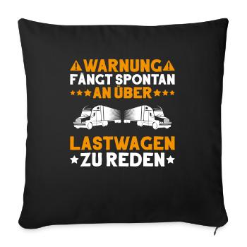 Truck driver Truck driver Professional driver Trucker - Sofa pillowcase 17,3'' x 17,3'' (45 x 45 cm) - black - Front