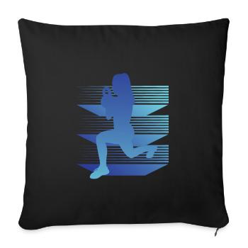 Geometry HIIT - Sofa pillowcase 17,3'' x 17,3'' (45 x 45 cm) - black - Front