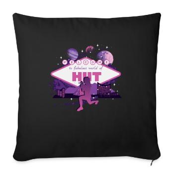 Fabulous world of HIIT - Sofa pillowcase 17,3'' x 17,3'' (45 x 45 cm) - black - Front
