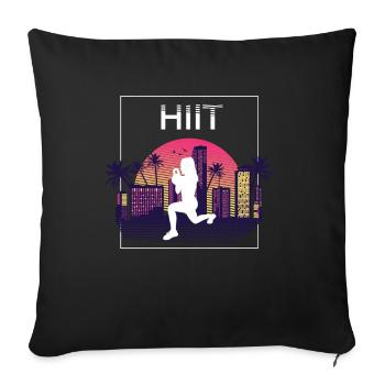 Palmiers de Californie HIIT - Housse de coussin décorative 45 x 45 cm - noir - Devant