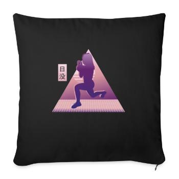 Vaporwave HIIT - Sofa pillowcase 17,3'' x 17,3'' (45 x 45 cm) - black - Front