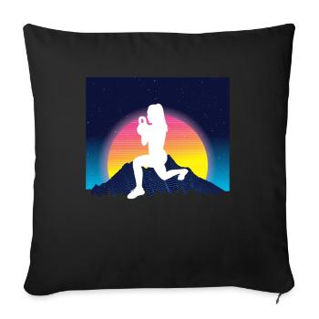 Vaporwave HIIT - Sofa pillowcase 17,3'' x 17,3'' (45 x 45 cm) - black - Front