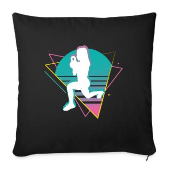 Vaporwave HIIT - Sofa pillowcase 17,3'' x 17,3'' (45 x 45 cm) - black - Front