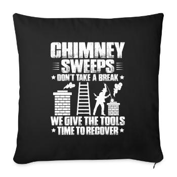 Schornsteinfeger Kaminkehrer Ramoneur - Housse de coussin décorative 45 x 45 cm - noir - Devant