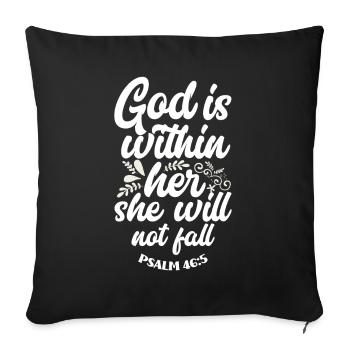Jesus Christ Christ Religion Religious - Sofa pillowcase 17,3'' x 17,3'' (45 x 45 cm) - black - Front