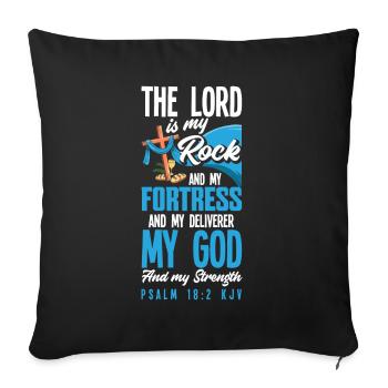 Jesus Christ Christ Religion Religious - Sofa pillowcase 17,3'' x 17,3'' (45 x 45 cm) - black - Front