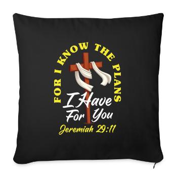 Jesus Christ Christ Religion Religious - Sofa pillowcase 17,3'' x 17,3'' (45 x 45 cm) - black - Front