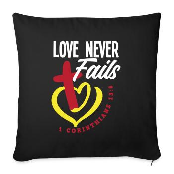 Jésus-Christ-Christ Religion Religieuse - Housse de coussin décorative 45 x 45 cm - noir - Devant