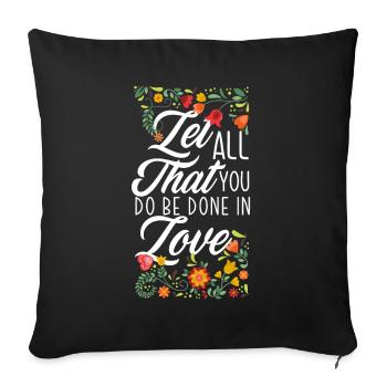 Jesus Christ Christ Religion Religious - Sofa pillowcase 17,3'' x 17,3'' (45 x 45 cm) - black - Front