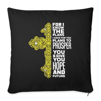 Jesus Christ Christ Religion Religious - Sofa pillowcase 17,3'' x 17,3'' (45 x 45 cm) - black - Front
